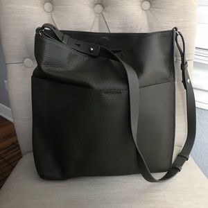 ALL SAINTS olive messenger bag